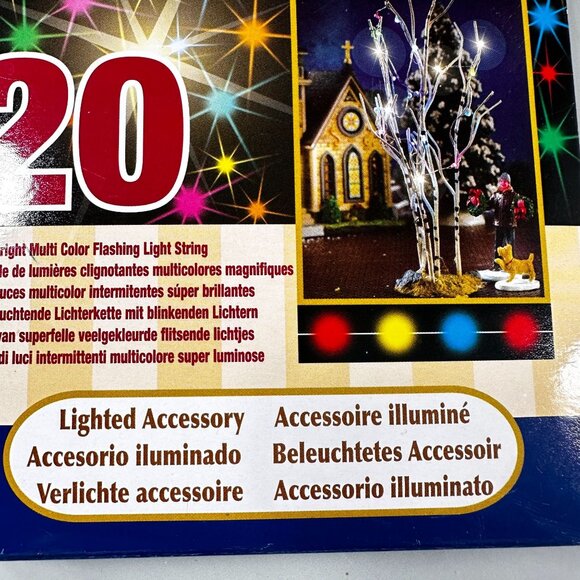 Lemax Village Lights Battery 20 Super Bright Multi Color Flashing Light String - Picture 4 of 14